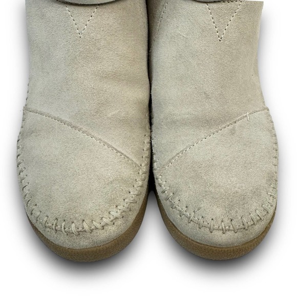 TOMS Nepal Womens Suede Boots Cable Knit Shaft Faux Shearling Lining Gray Size 7 - Picture 4 of 9